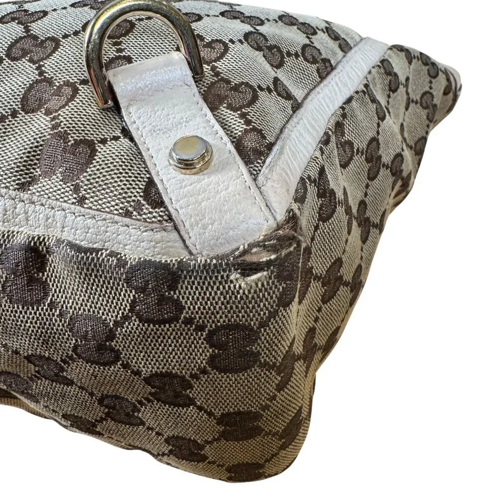 Gucci Beige/Cream GG Canvas and Leather Abbey D-Ring Small Mini Tote Handbag - Picture 9 of 12